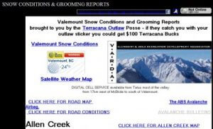 Terracana Ranch Resort Snow Conditions British Columbia Snowmobile