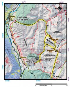 Fernie Snowmobile Staging areas