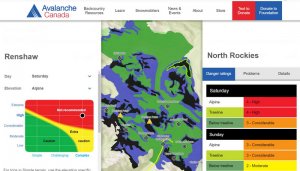 Avalanche Canada Trip Planner uses the ATES ratings and the current Avalanche Forecast