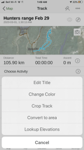 The Gaia GPS smart phone app has easy tools to edit your saved track