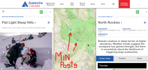 Avalanche Canada Mountain Information Network posts